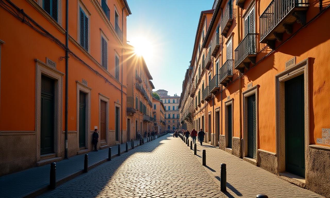 Vista panoramica di Roma vicino Via Nomentana